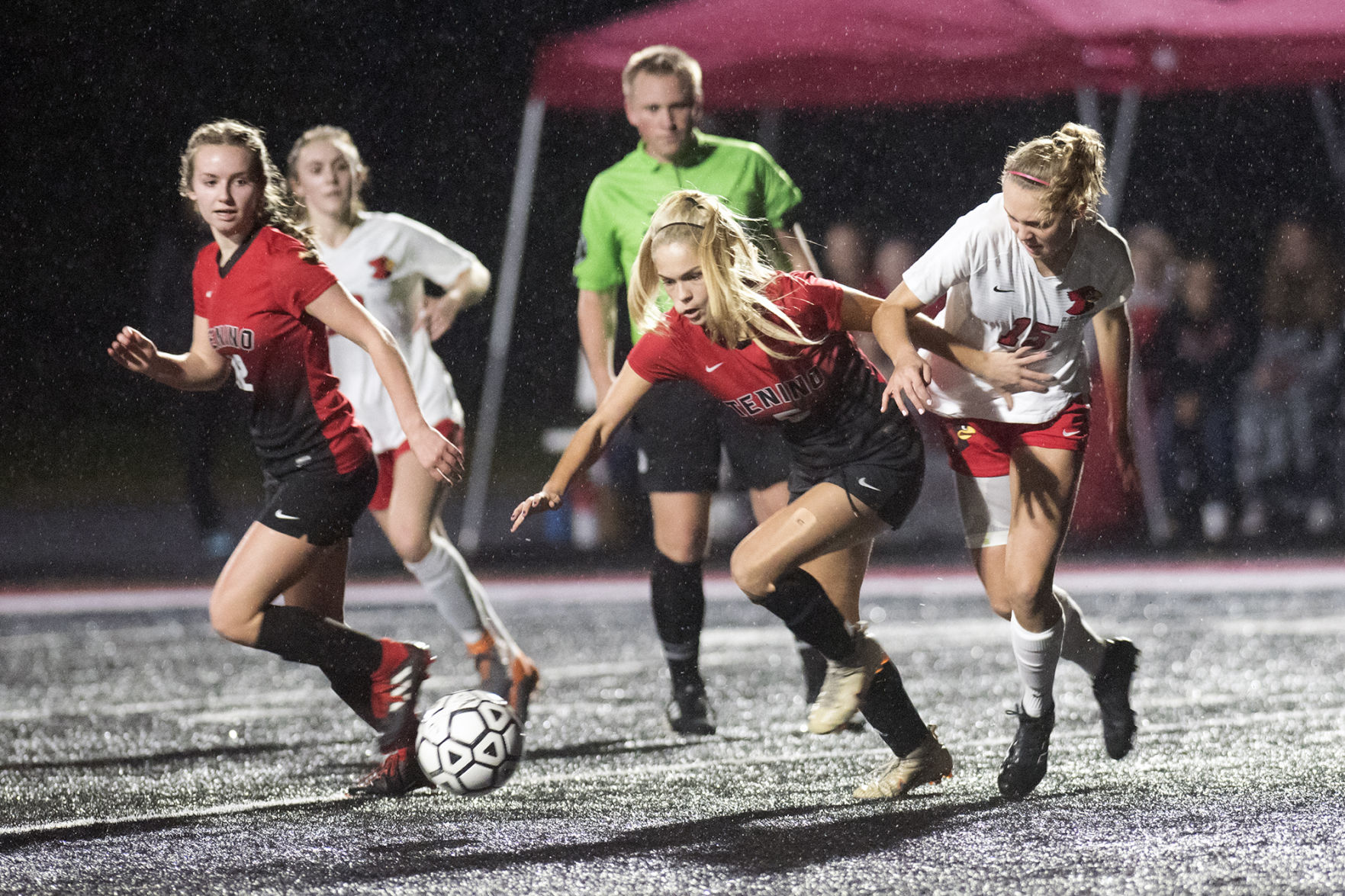 State 1A Girls Soccer Tournament Quarterfinals: Seattle Academy at Tenino (Nov. 16, 2019)
